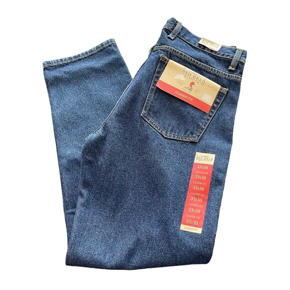 New ~ REDHEAD ~ Bass Pro Classic Fit Denim Jeans Size 33 X 30 - Picture 3 of 7